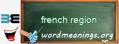 WordMeaning blackboard for french region